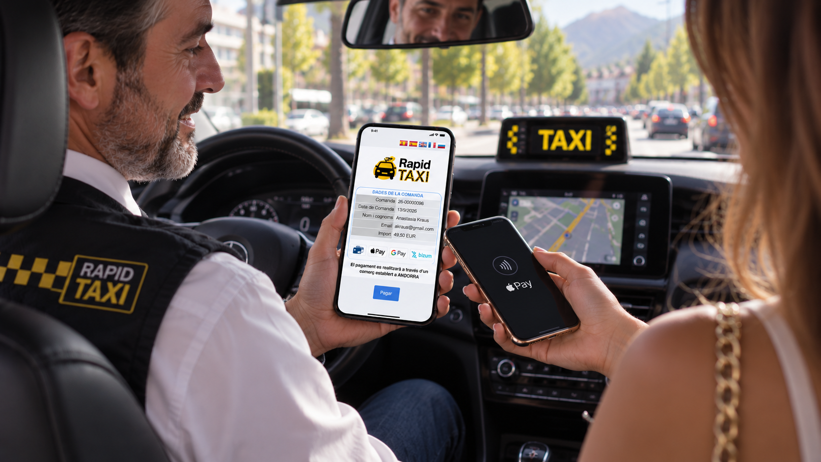 Cobros en un taxi